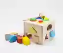 Cubo Para Juego De Encaje De Madera