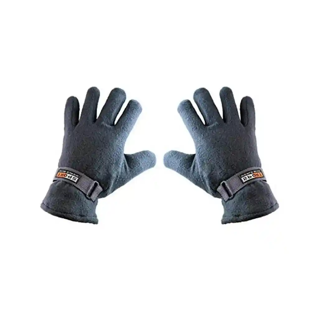 Guantes Forro Polar Ajustable Sport World Blue Estilo Basico