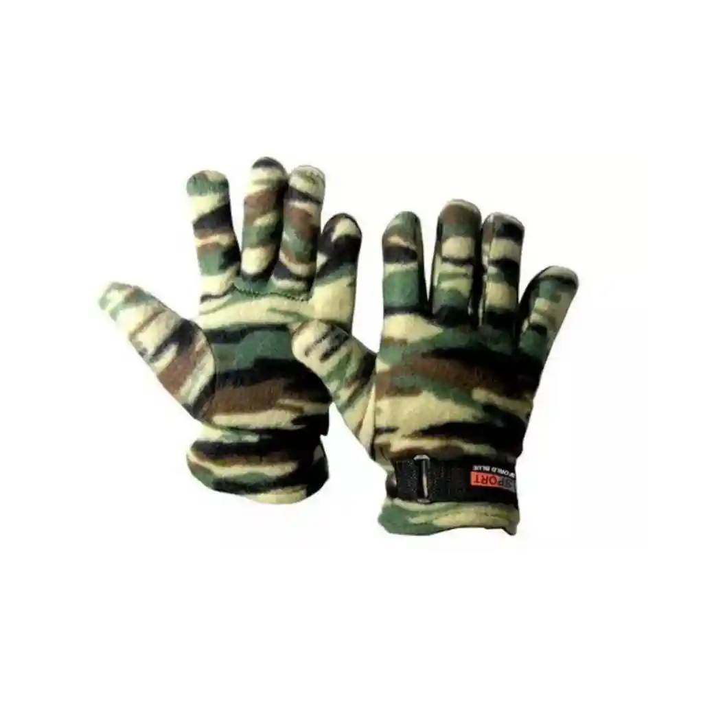 Guantes Forro Polar Ajustable Sport World Blue Estilo Basico