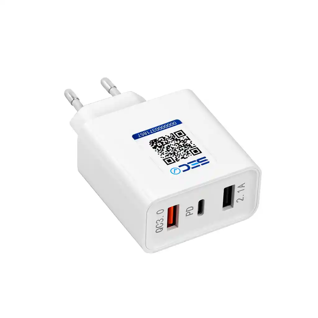 Adaptador De Carga Rápida 28.5w 3 Puertos. Usb, Tipo-c