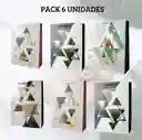 Pack De 6 Bolsa De Regalo Grande Diseño Geometrico Arte