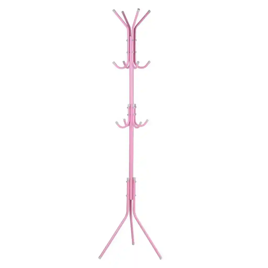 Colgador Perchero Metálico Trípode Rosado 165cm X 42cm