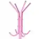 Colgador Perchero Metálico Trípode Rosado 165cm X 42cm
