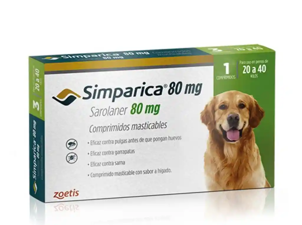 Simparica 80 Mg De 20 A 40kg 1 Comprimido