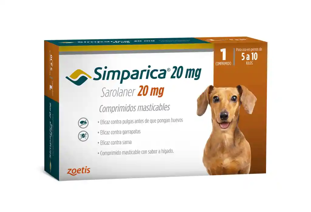 Simparica 20 Mg. De 5 A 10kg 1 Comprimido