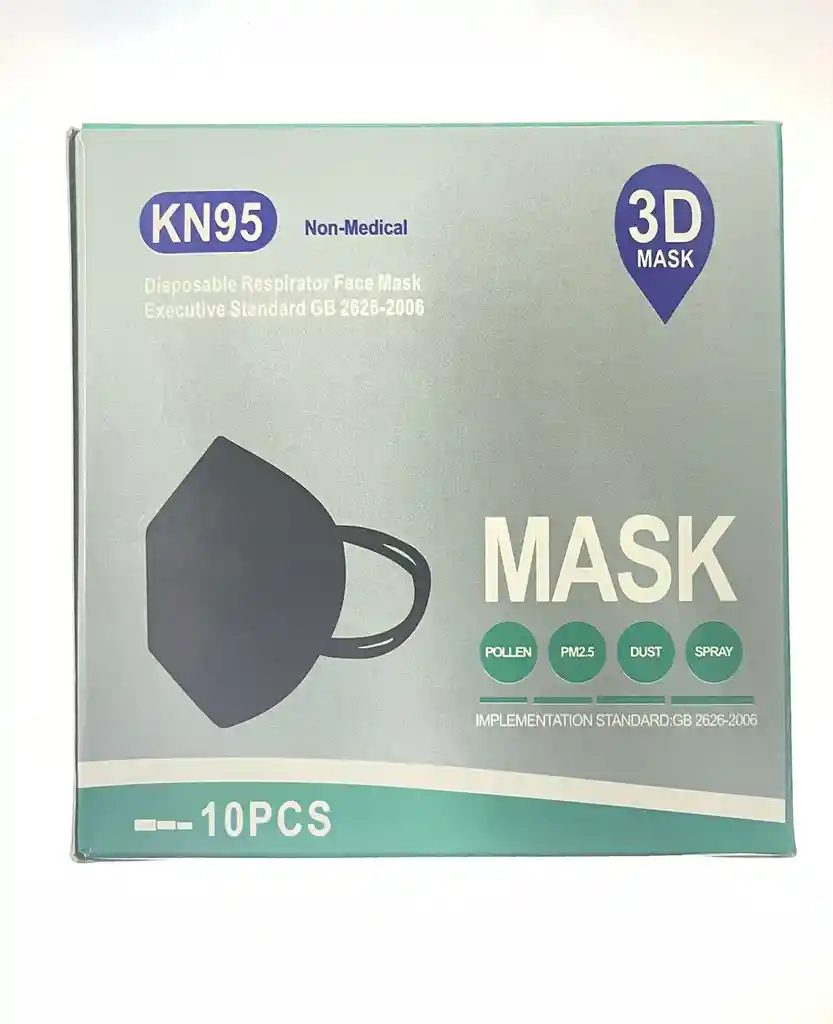 Mascarillas Negras Mask Kn95 X 10