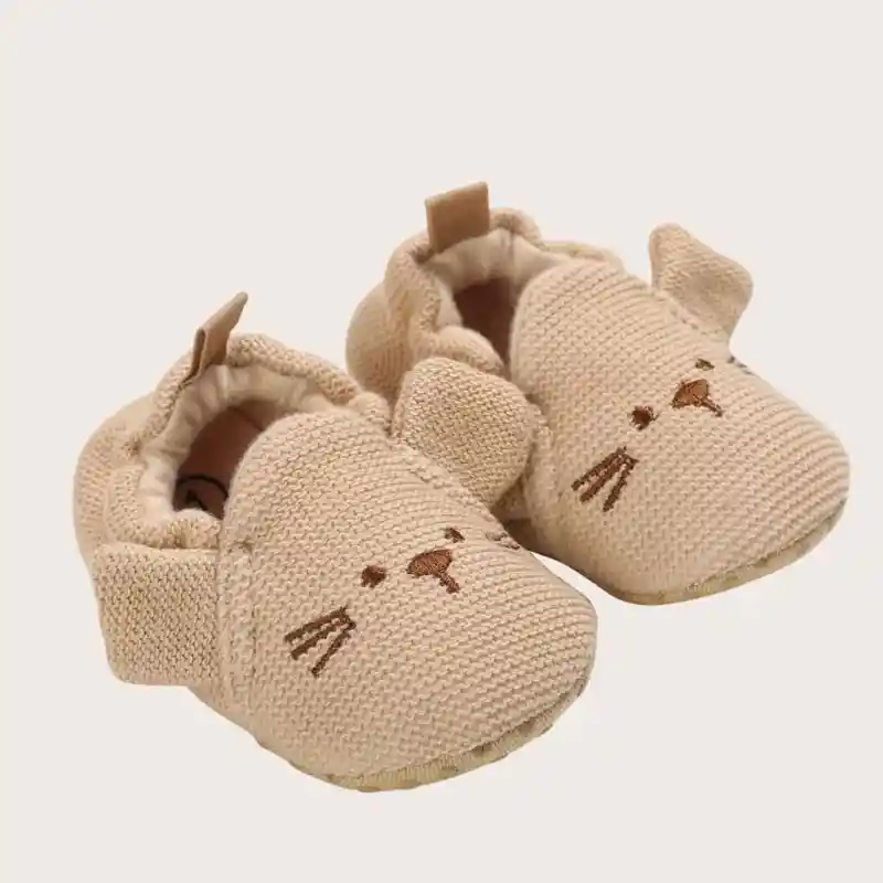 Zapatitos Bordados Para Bebé Rn A 3 Meses Diseño Animal