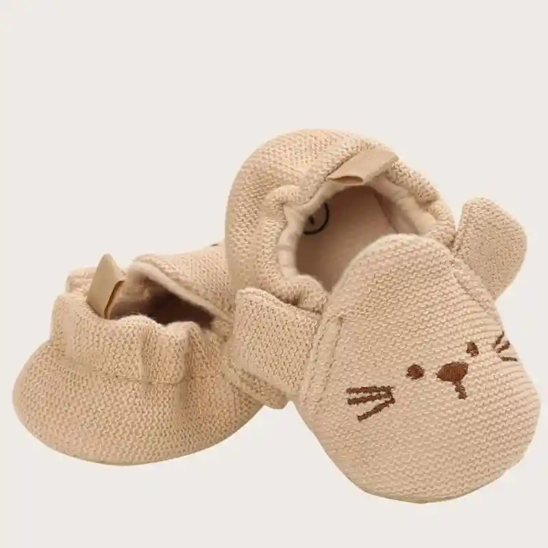 Zapatitos Bordados Para Bebé Rn A 3 Meses Diseño Animal