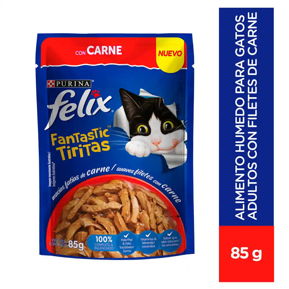 Felix Alimento Humedo Gatofantastic Tiritas De Carne