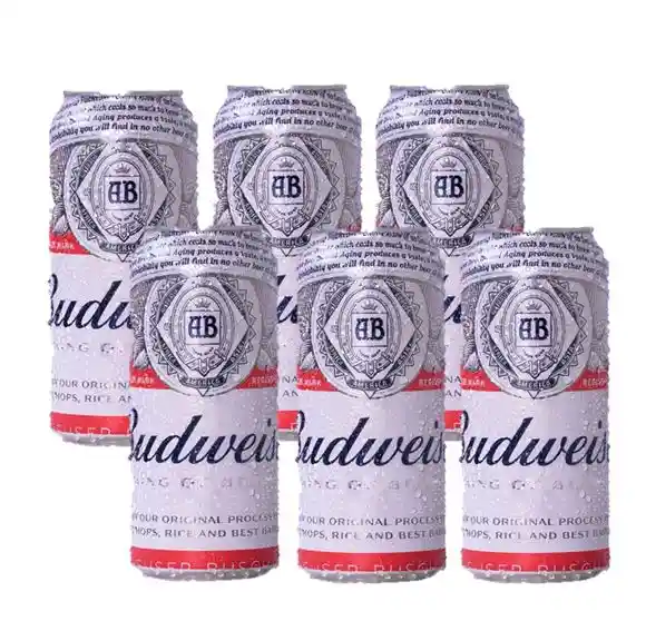 Budweiser Cervezalata Pack De 6 X 470 Ml