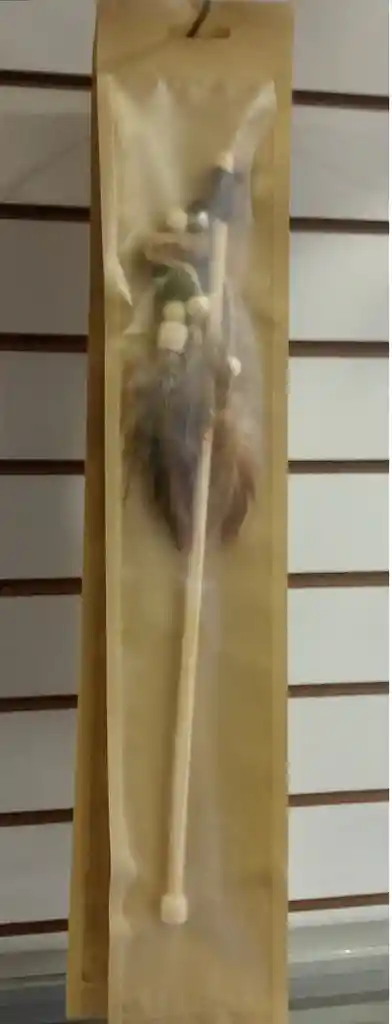 Varita De Madera Catnip C/pluma