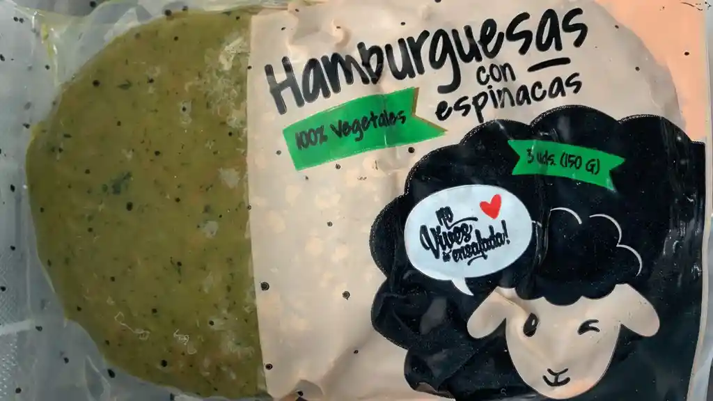 Pack 3 Unidades Hamburguesas Vegetales Con Espinaca.