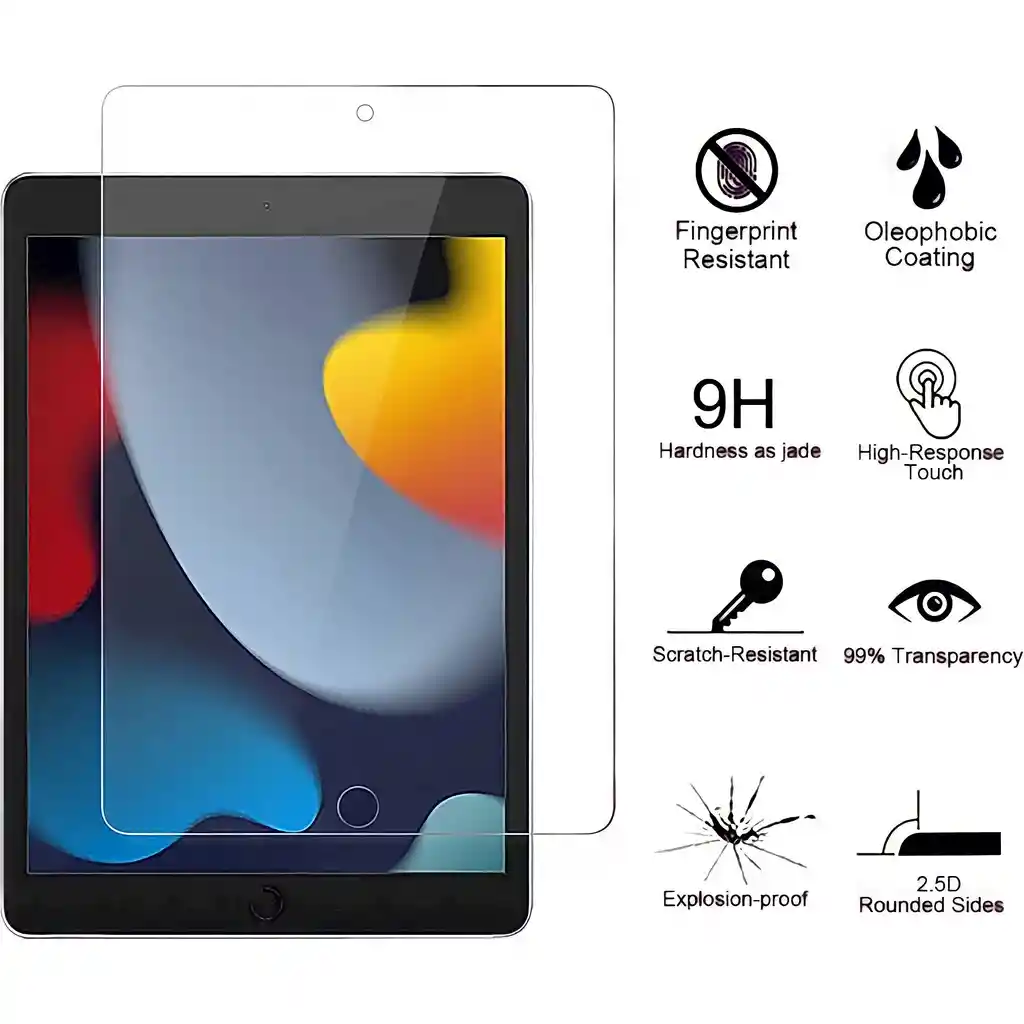 Lamina Vidrio Templado Ipad 10.2 Pulgadas (7ma 8va 9na Generacion)
