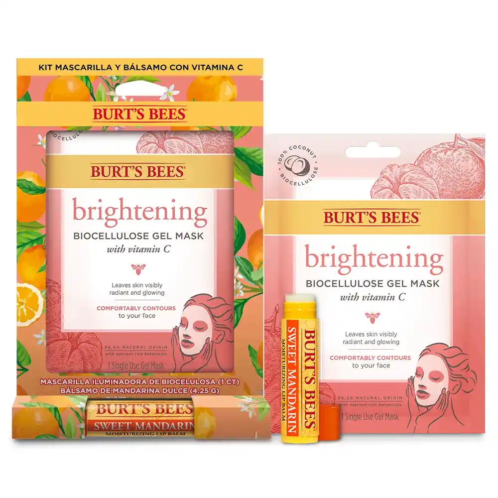 Burt's Bees Kit Mascarilla Y Balsamo Labial Vitamina C