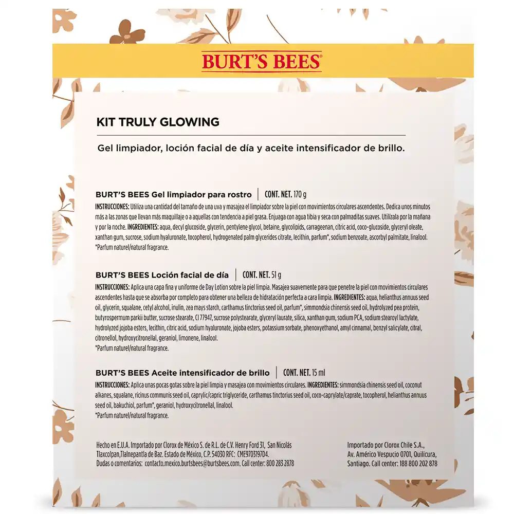 Burt's Bees Kit Facial Truly Glowing Booster