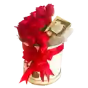 Bouquet De 15 Rosas Con Bombones En Caja