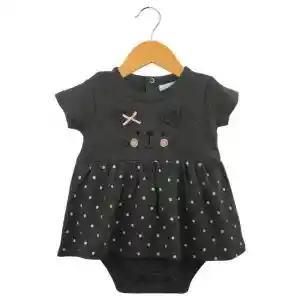 Body Vestido Negro 3-6m