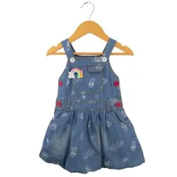 Vestido De Jeans Estampado 3-6m