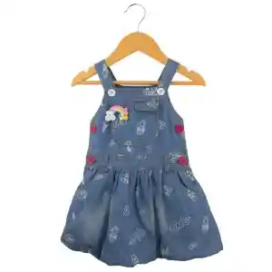 Vestido De Jeans Estampado 9-12m