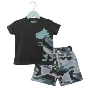 Conjunto De Short Y Polera Jurassic 12-18m