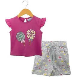 Conjunto De Short Y Polera Candy 3-6m