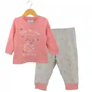 Pijama De Algodon Niña Gato 9-12m