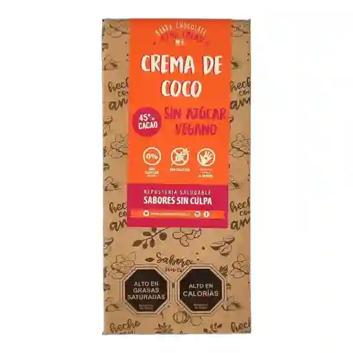 Sabores sin culpa Barra De Chocolate Crema De Coco 80 Gr