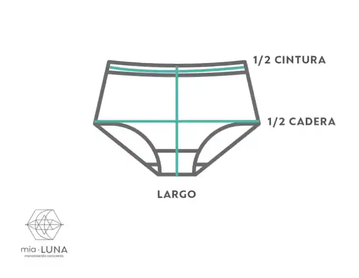Calzón Menstrual Huiten «primavera» Flujo Medio Talla L