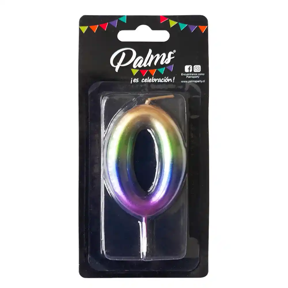 Vela Diseño Arcoíris Nº0