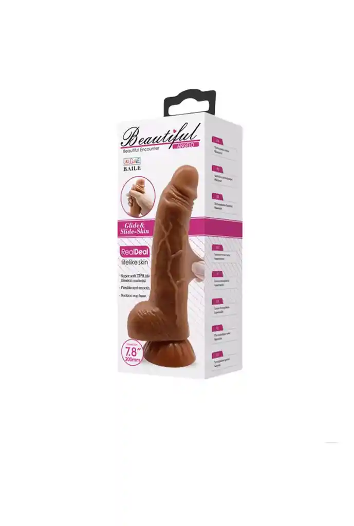 Angelo Dildo Realista Piel Deslizable 20 Cm