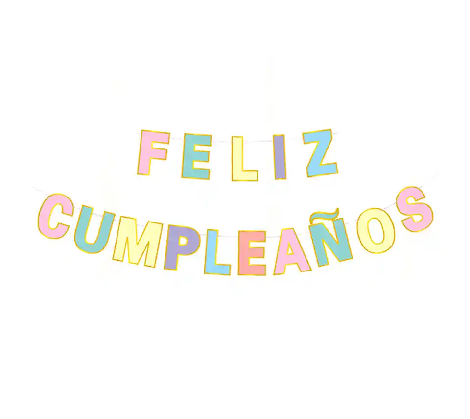 Guirnalda Feliz Cumpleaños Pastel