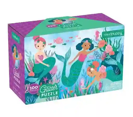 Mudpuppy Puzzle Sirenas 100 Piezas Glitter