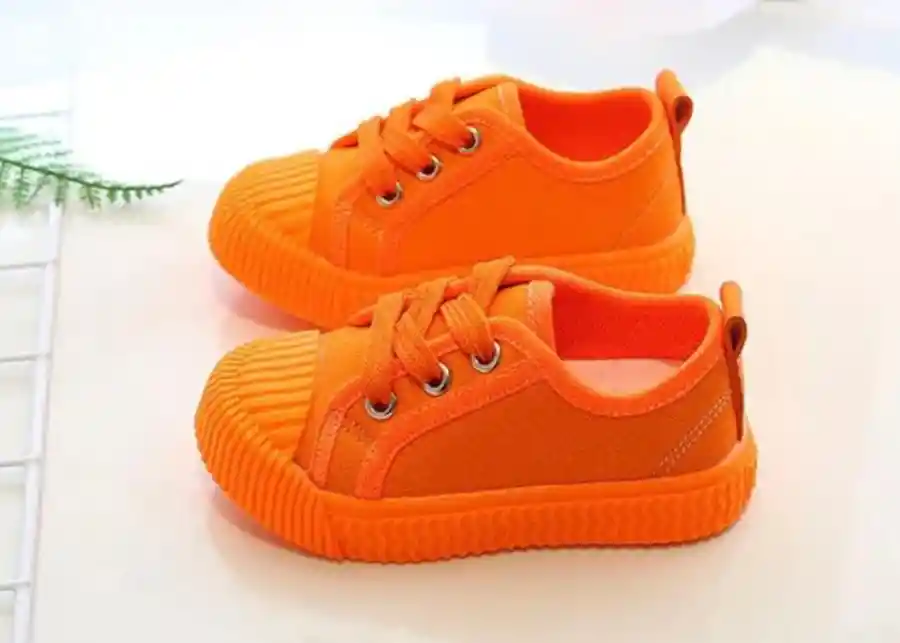 Zapatillas Lona Kids Naranja Talla 22