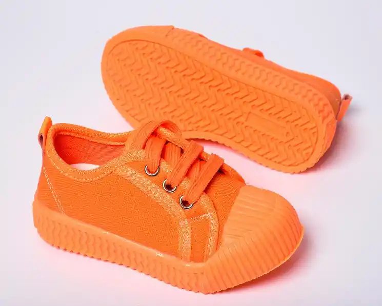 Zapatillas Lona Kids Naranja Talla 22
