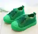 Zapatillas Lona Kids Verde Talla 30