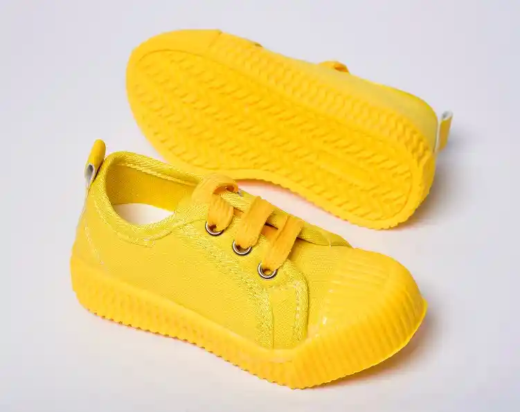 Zapatillas Lona Kids Amarilla Talla 22