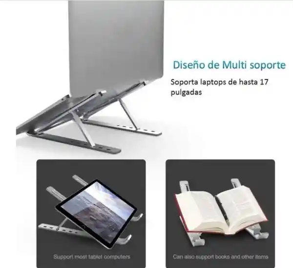 Base Soporte Plegable Para Notebook Macbook Tablet Aluminio