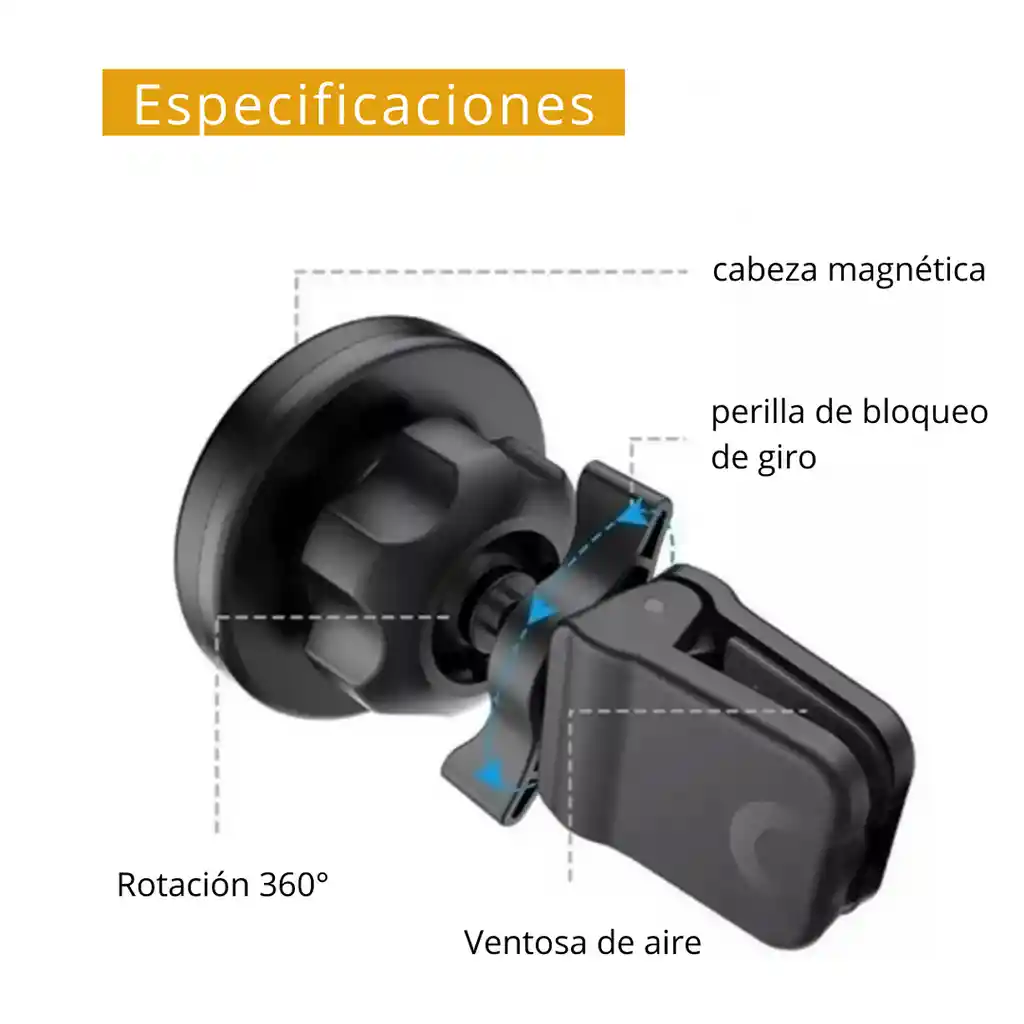 Soporte Magnetico De Telefonos Para Rejilla Auto