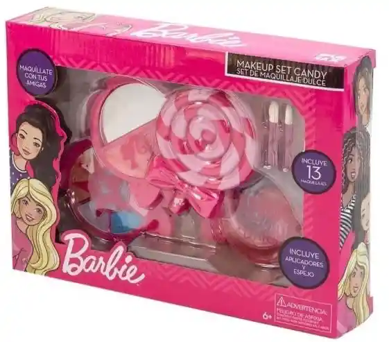 Barbie Set De Maquillaje Candy (incluye 13 Maquillajes)