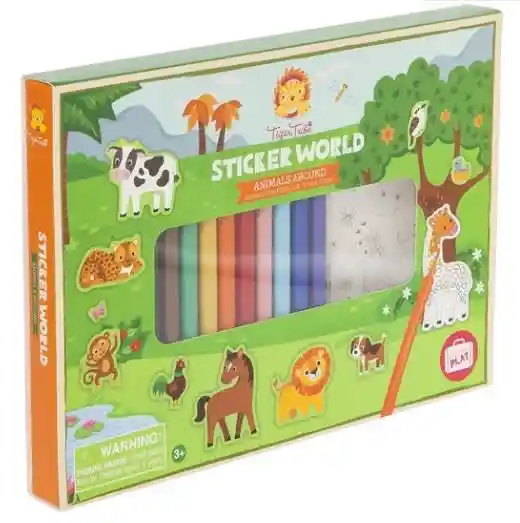 Tiger Tribe Set Para Pintar Stickers Animales