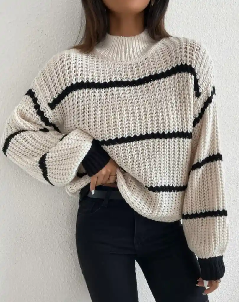 Sweater French Blanco Talla S