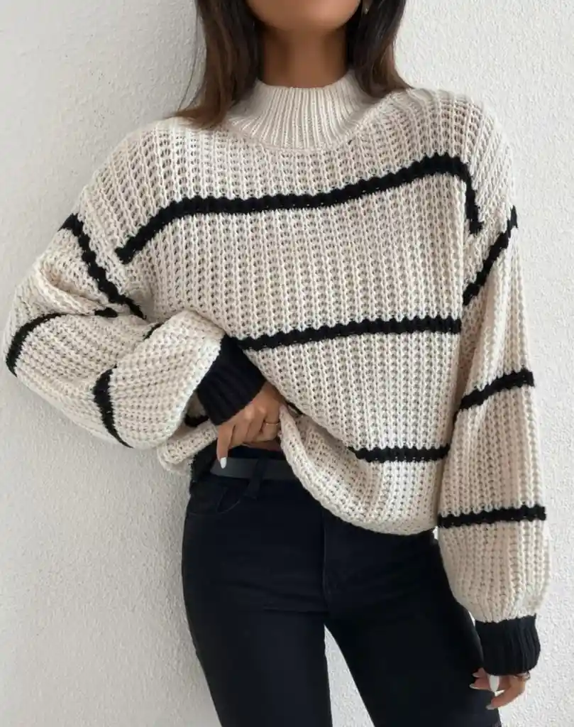 Sweater French Blanco Talla M