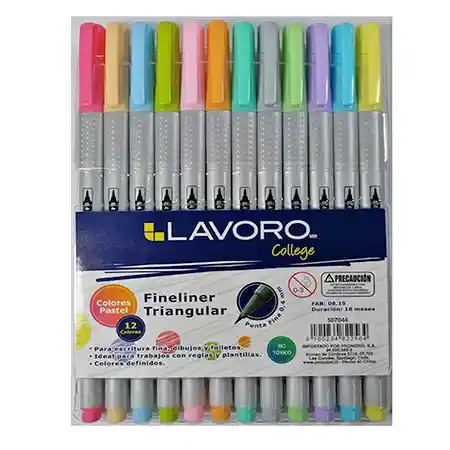 Set Lápices Fineliner Tonos Pastel