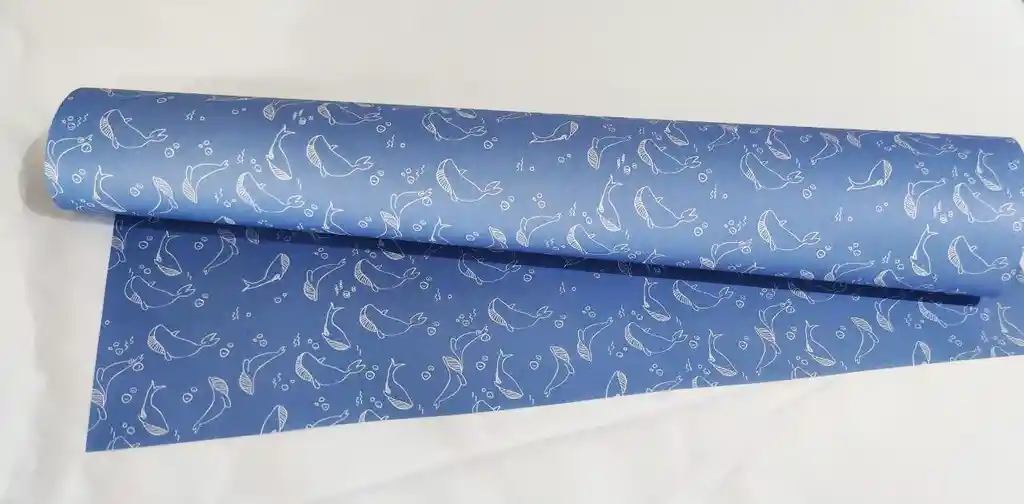 Wrapping Paper Blue Fish #39