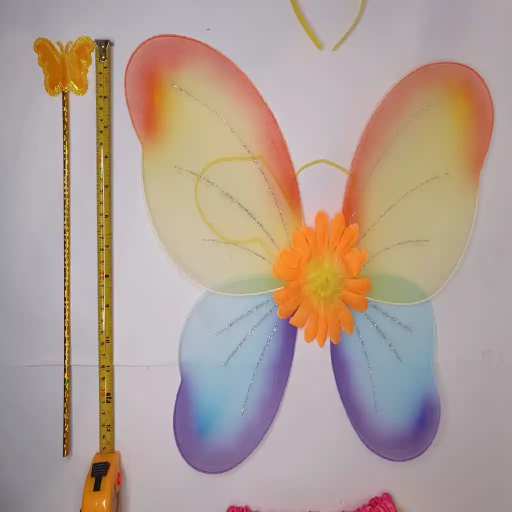 Disfraz Alas Hada Mariposa Mágica Brillos