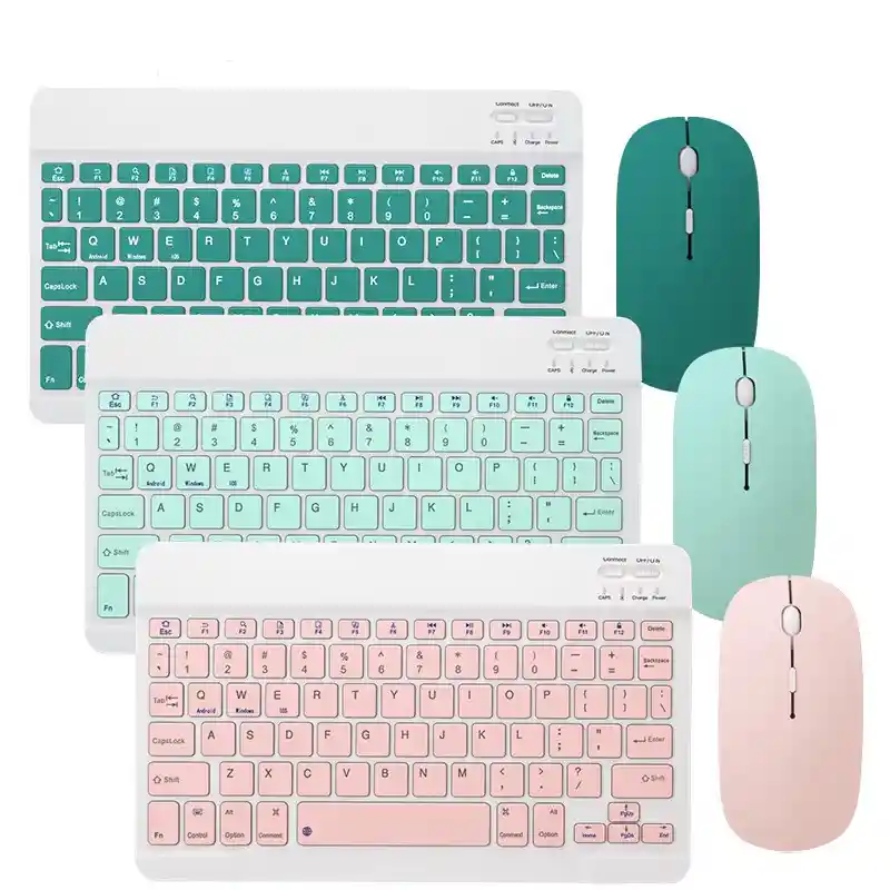 Teclado Mas Mouse Inalambrico Por Bluethoo Para Tablet