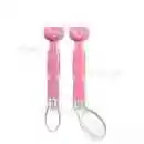 Pack Cucharas Silicona Curva Color Rosado