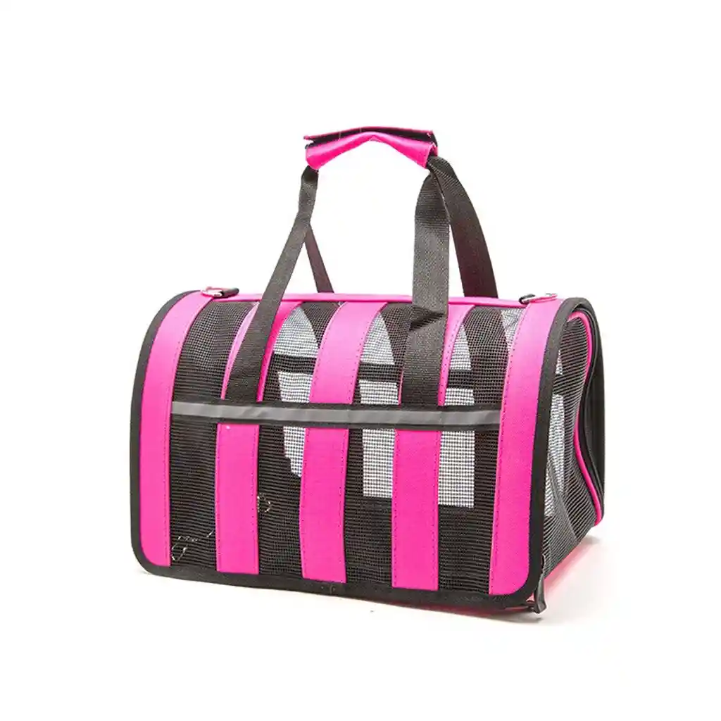 Bolso De Viaje Para Perros Y Gatos Talla M Rosado