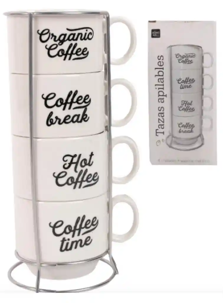 Set De 4 Tazas De Café