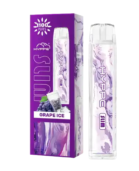 Vaporizador Desechable Hyppe Slim 1100 Puff - Grape Ice, 5%